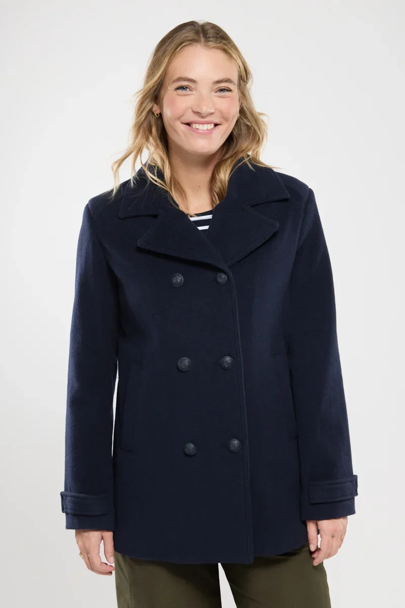 Consistent Pea Coat Penfret - brushed wool Sustainable