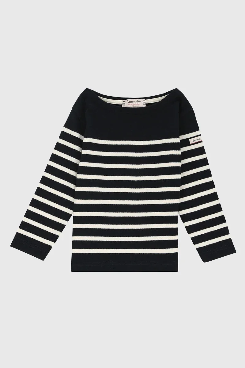 Stylish Breton striped shirt Kids - rustic jersey fairtrade cotton Flexible