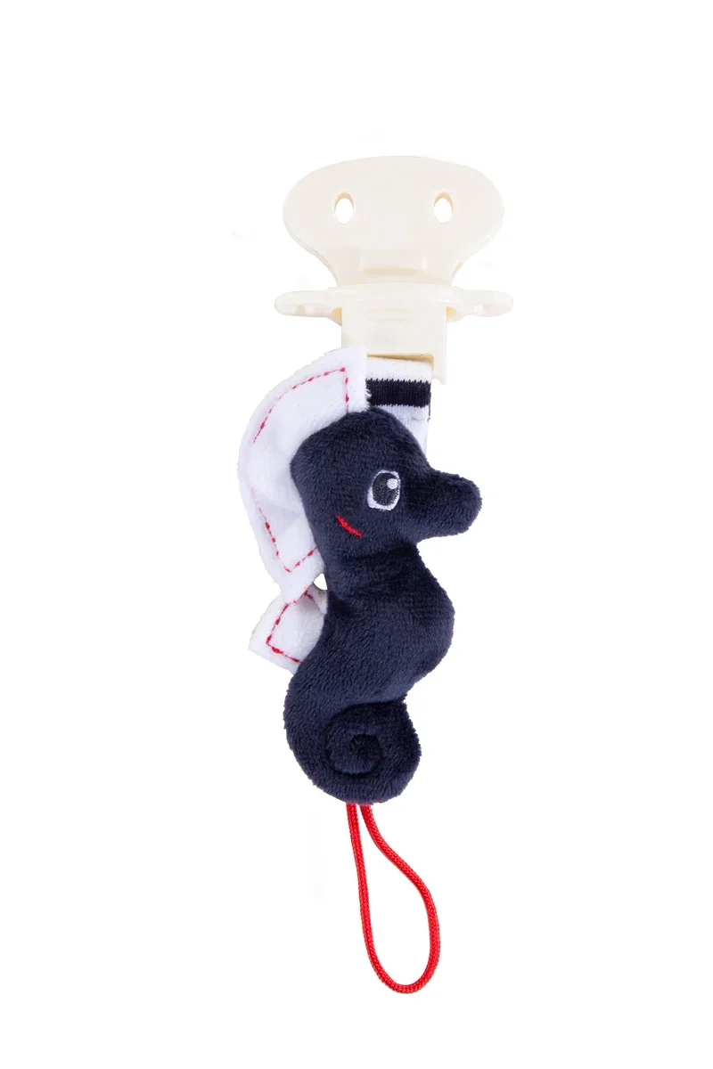 First-Class Sea horse pacifier clip - cotton and velvet Carefully Designed