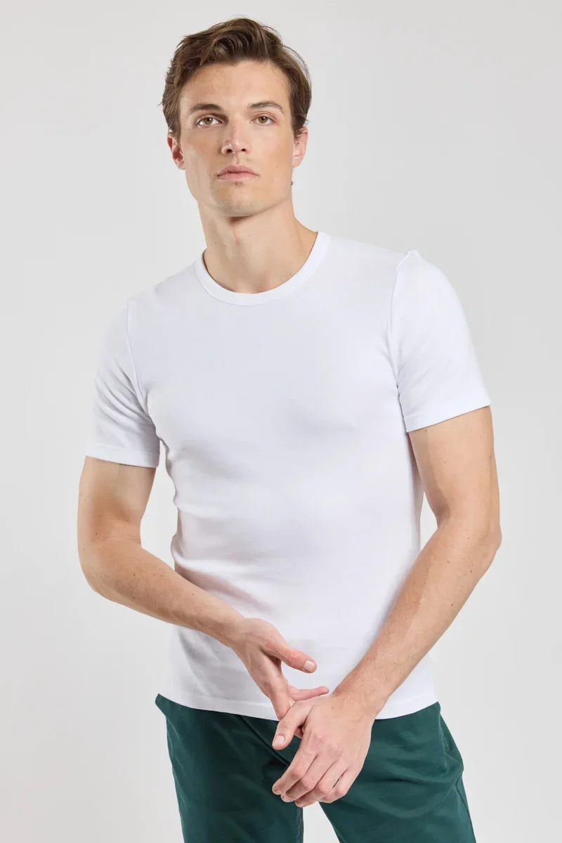 Efficient Crew neck T-shirt - thick organic cotton Proven