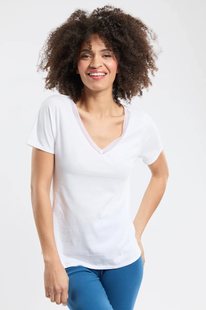 Specialty Plain V-neck T-shirt - light organic cotton Fine