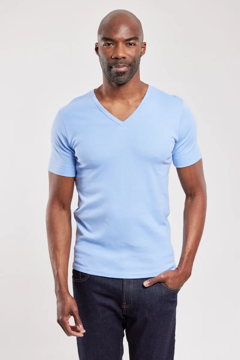 First-Class Plain V-neck T-shirt - organic cotton Optimized