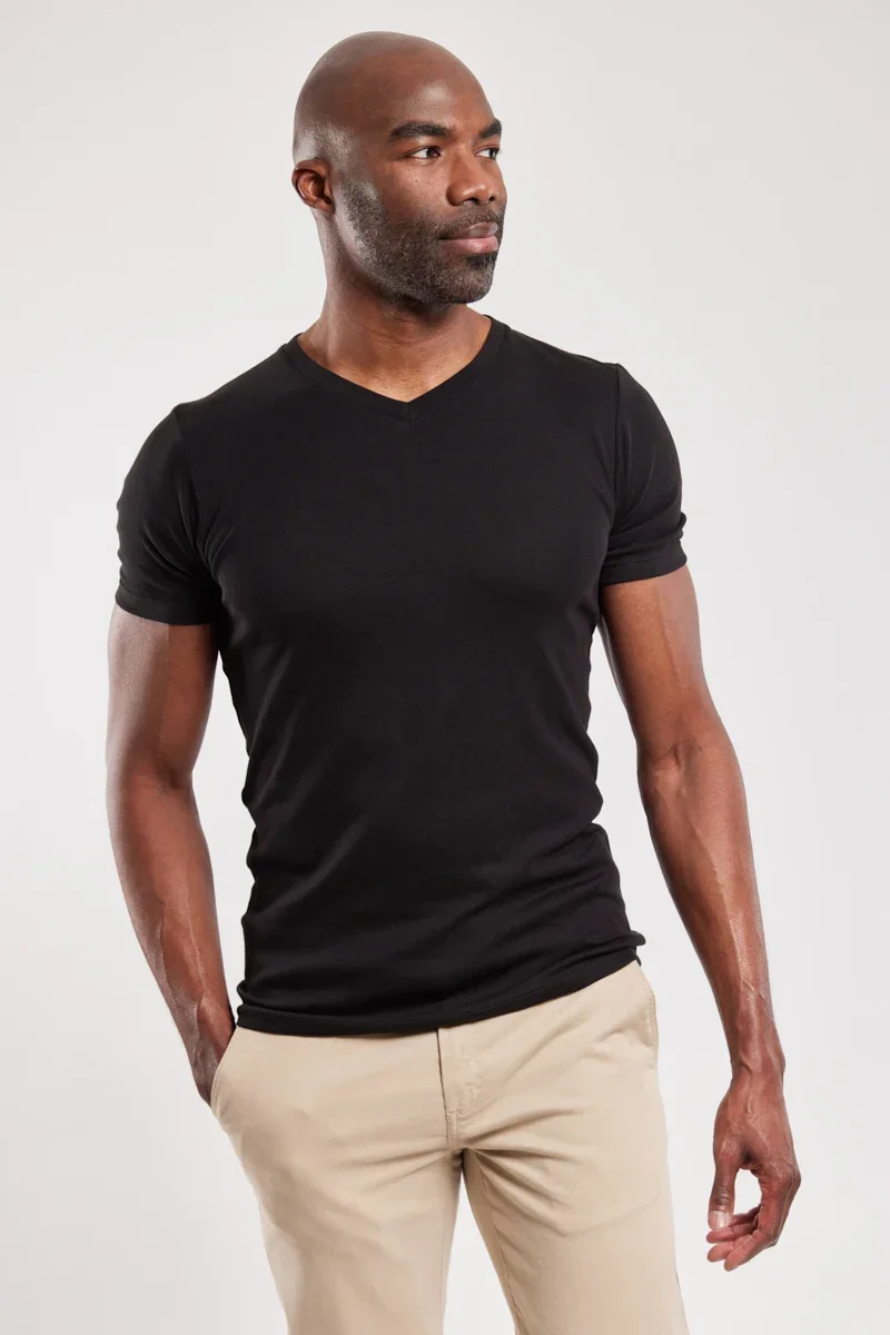 Fine Crafted Plain T-shirt - Lyocell and cotton High-Quality