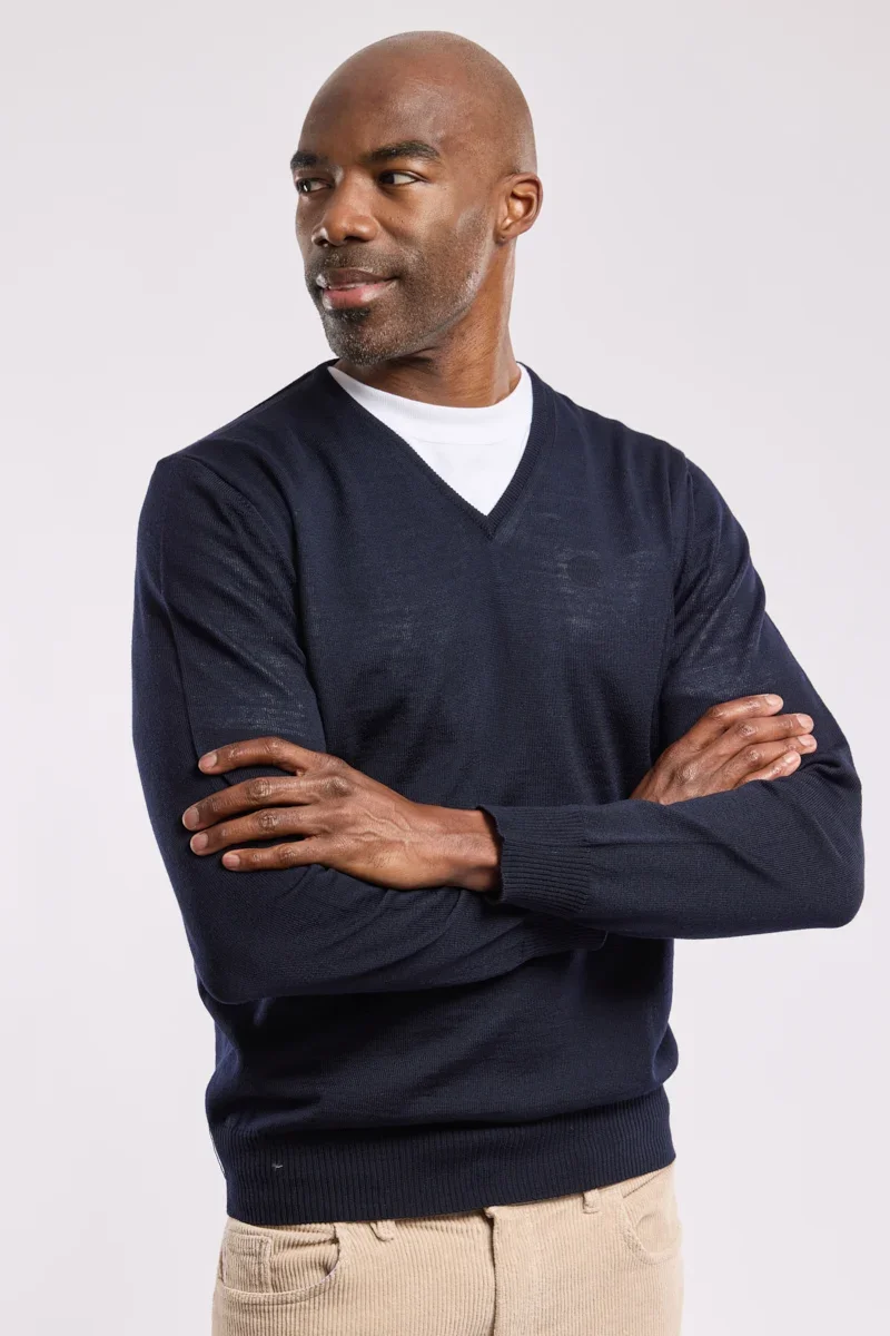 Easy-to-Use Bérac V-neck jumper – wool Comfortable