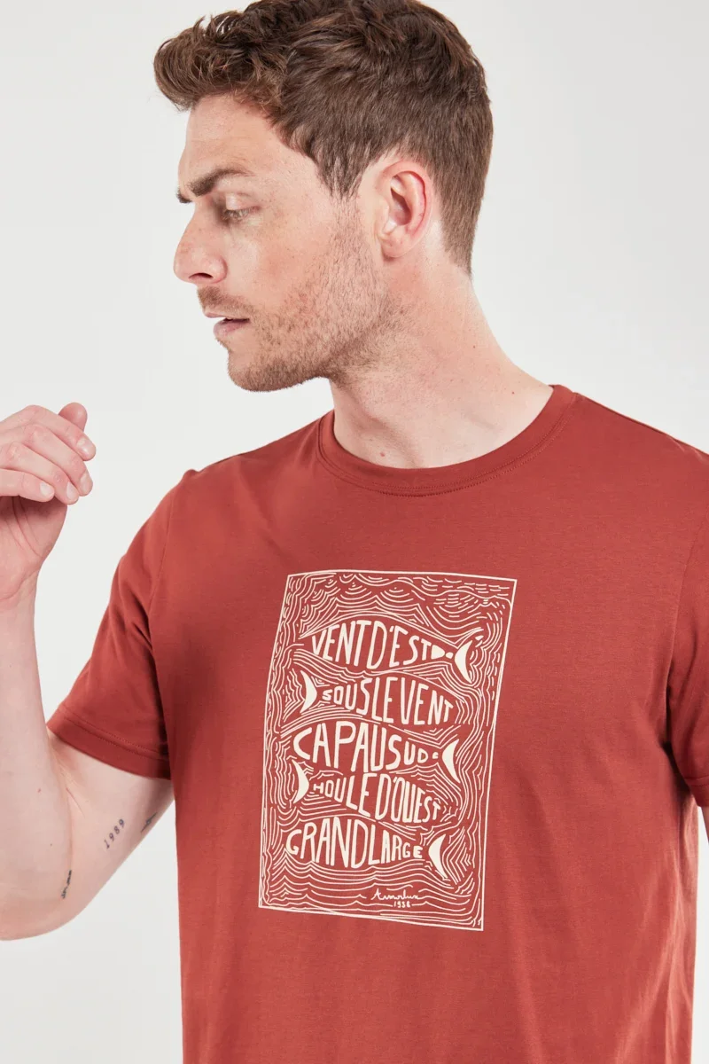 Recyclable East Wind screen-printed T-shirt - lightweight cotton Responsible