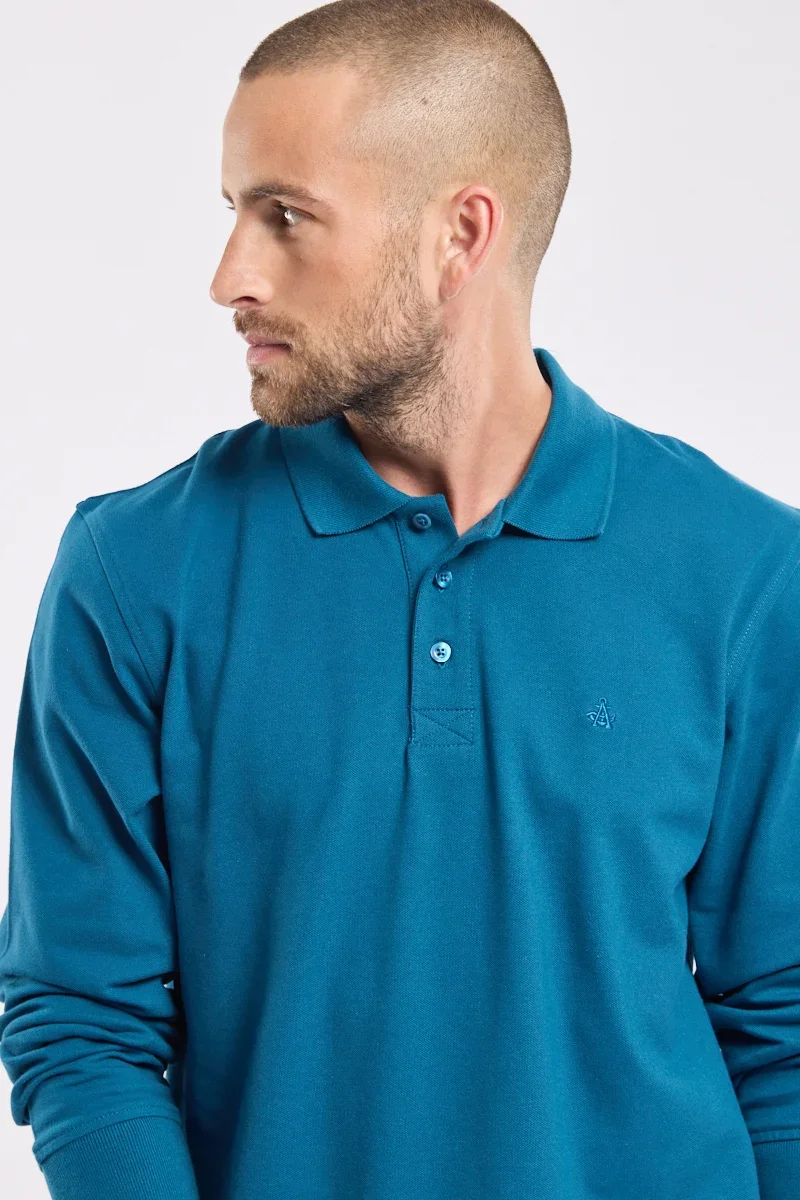 Exclusive Long-sleeved polo shirt - piqué cotton Casual
