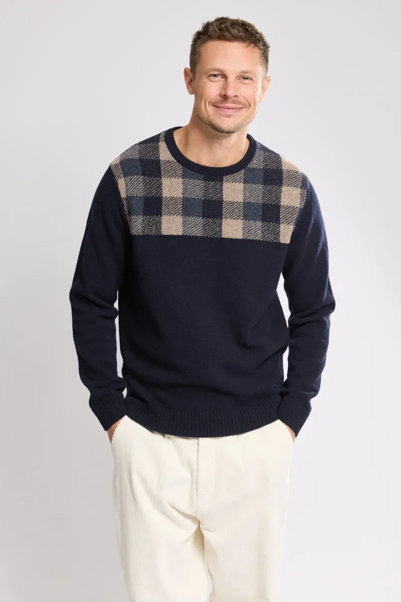 Sophisticated Deauville jacquard jumper - wool Modern