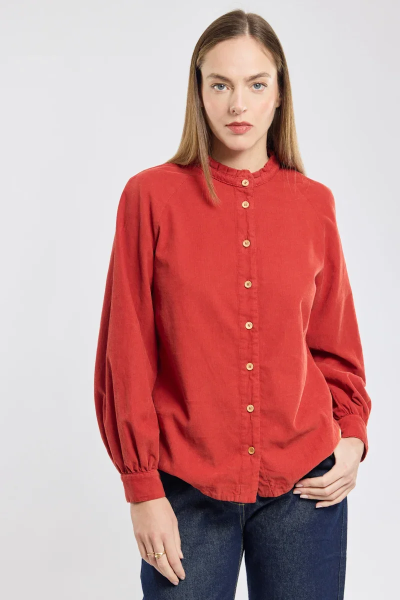 Organic Velvet blouse Heritage - cotton Expertly Made