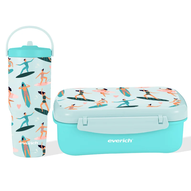 Trusted Creative Set of Stainless Steel Tumbler and Lunch Boxes for Adults Breathable