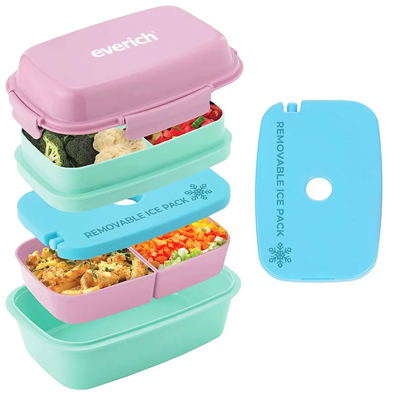 Fashionable 1000ML Plastic Bento Lunch Box 13735A B Modern