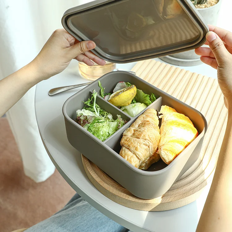 Stylish Silicone Tiffin food container which could be microwave heating Relaxed