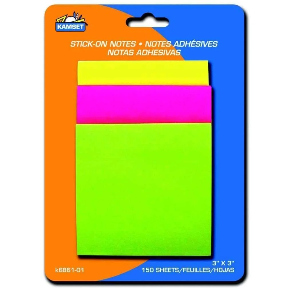 Expertly Made Stick On Notes - 150 Sheets Breathable