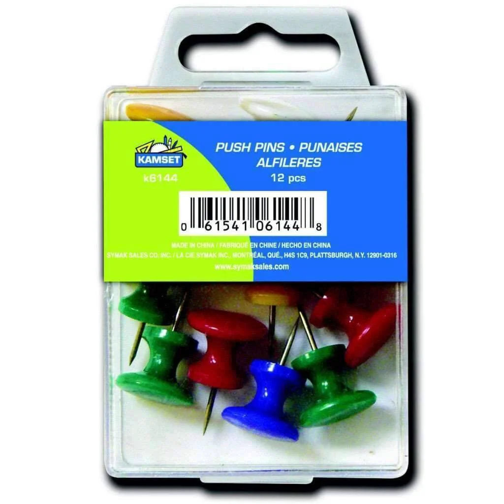 Flexible 12 Push Pins - Jumbo First-Class