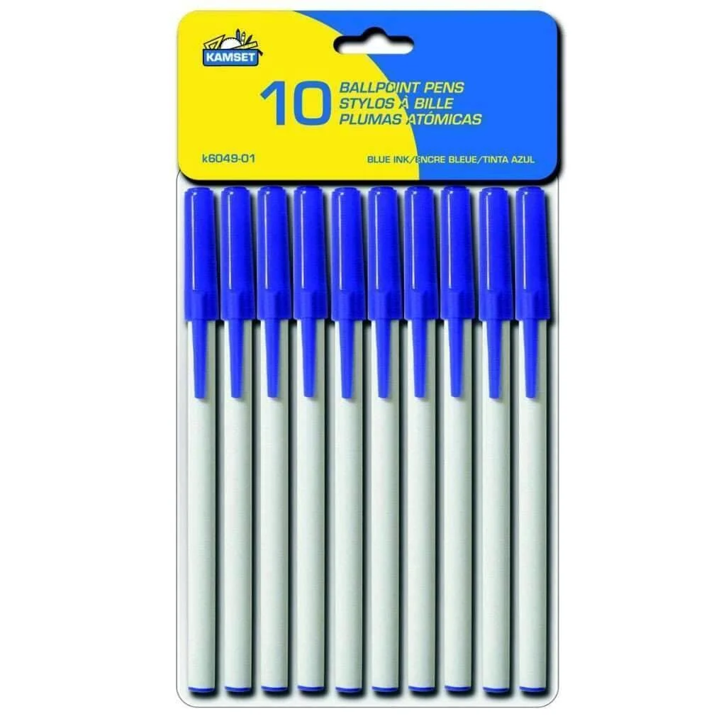 Authentic Ballpoint Pens - 10 Blue Smooth