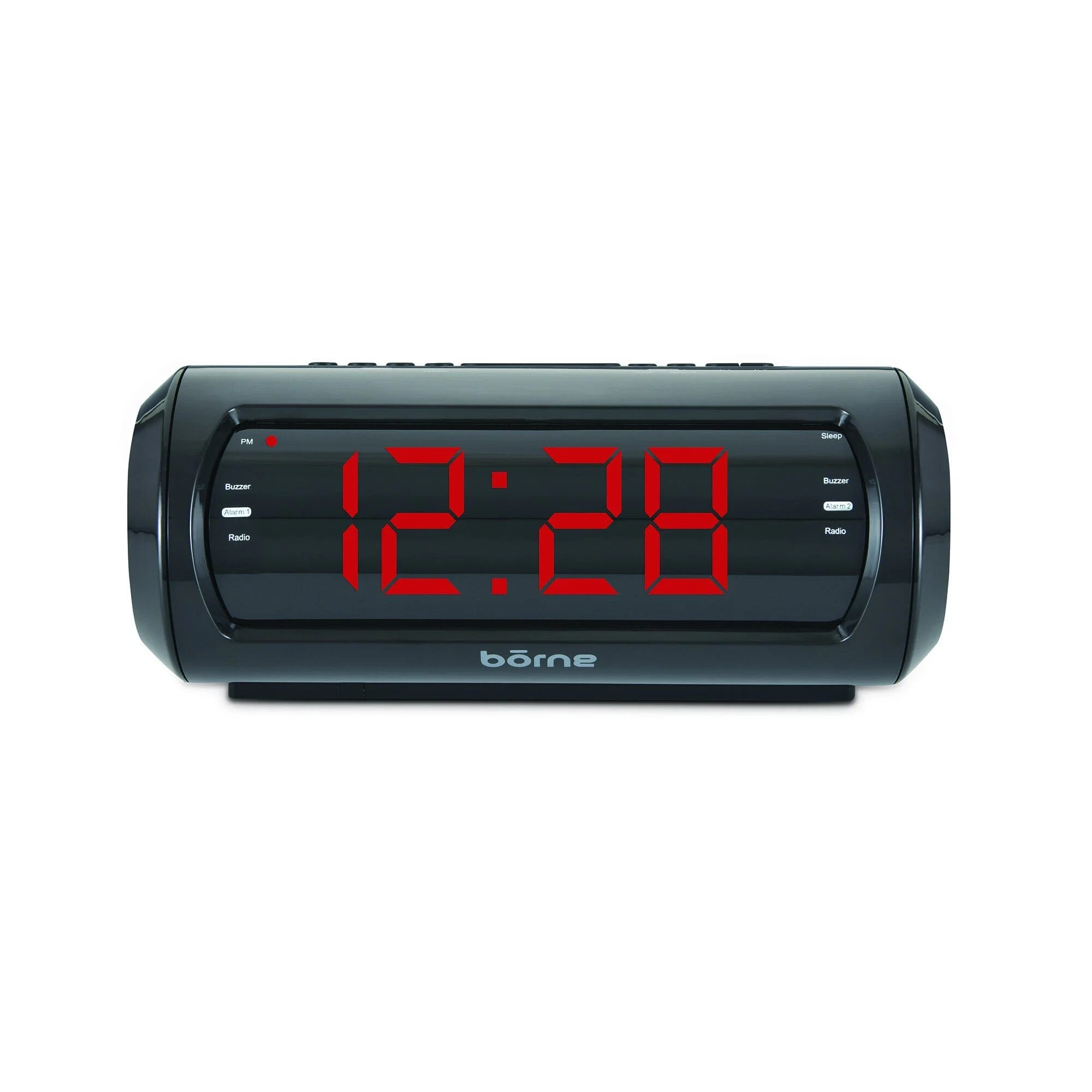 Green bōrne - 1.8 Digital Clock with AM FM Radio High-Grade