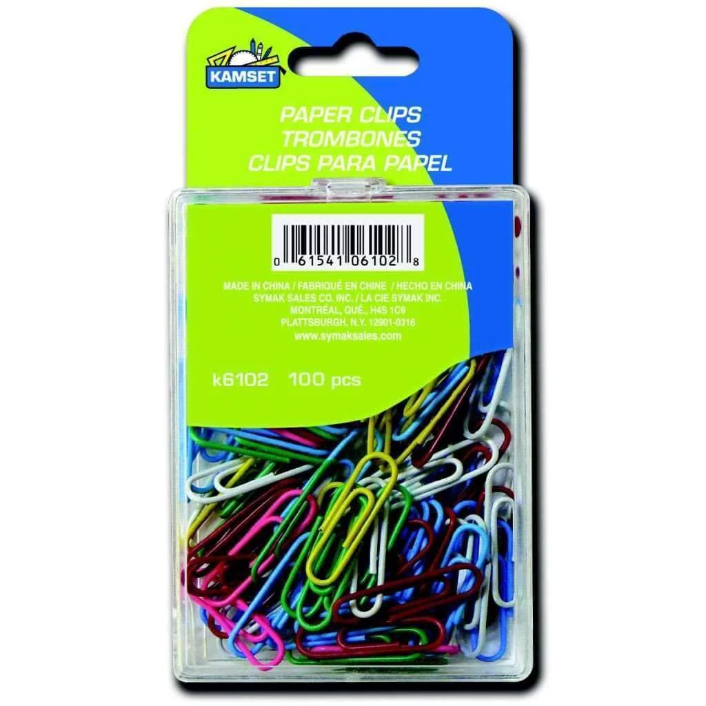 Elegant 100 Paper Clips - 28mm Asst Green