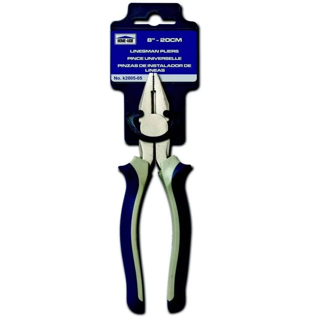 Practical Linesman Pliers 8 Inch Detailed