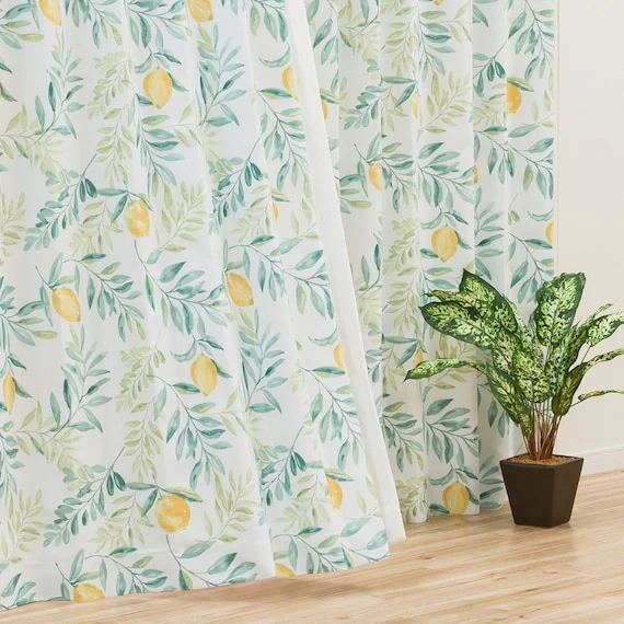 User-Friendly CURTAIN LEMON LEAF 100X200X2 Clean