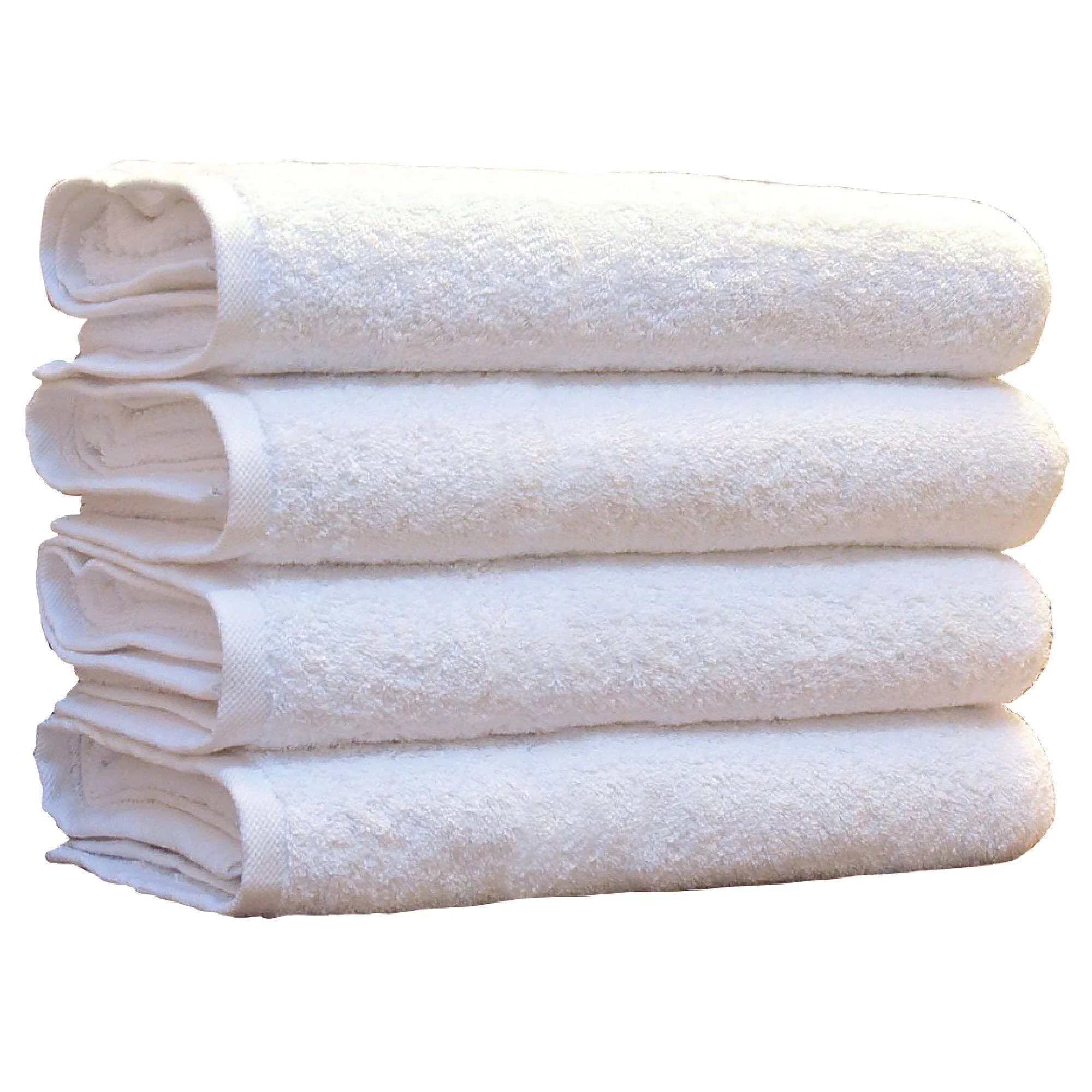 Traditional Large Cotton Bath Towel - White Proven