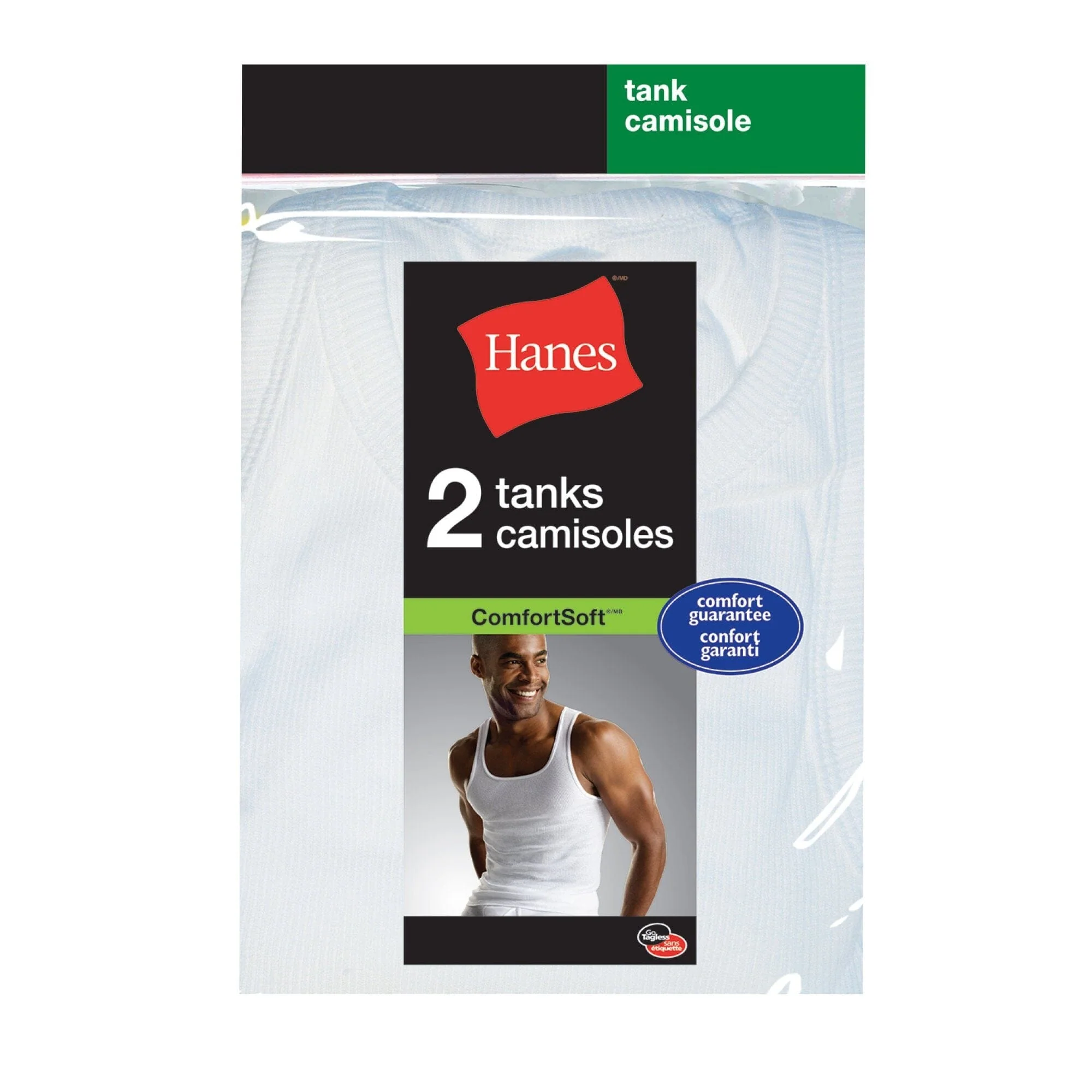 Modern Hanes 2-Pack White Tank Tops Prestigious