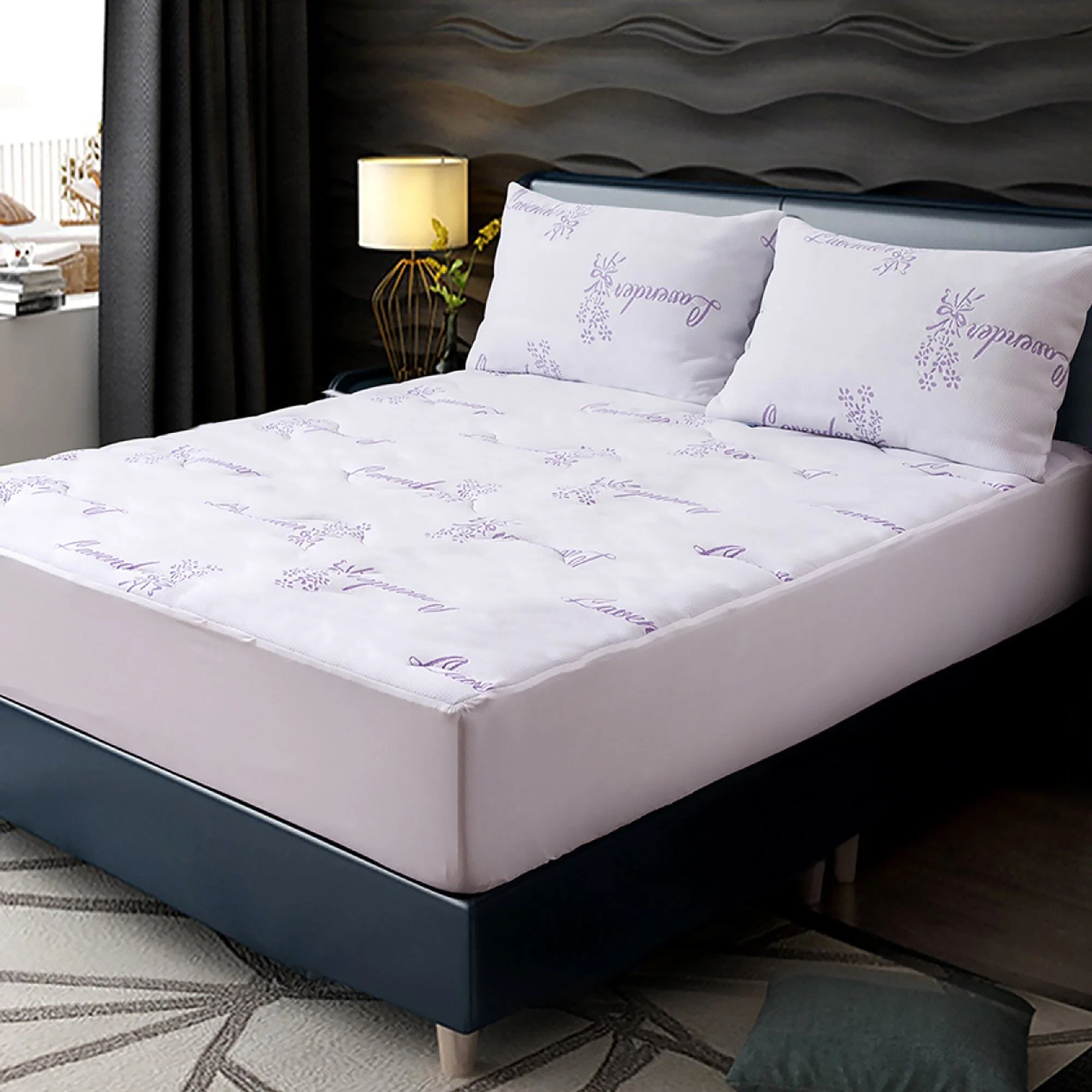 Lightweight Maison Blanche Lavender Scented Waterproof Mattress Protector Verified
