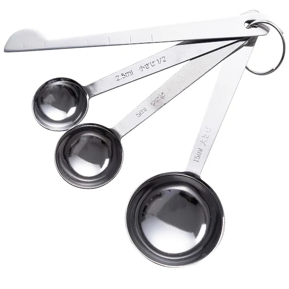 Contemporary STAINLESS MEASURING SPOON SET Proven