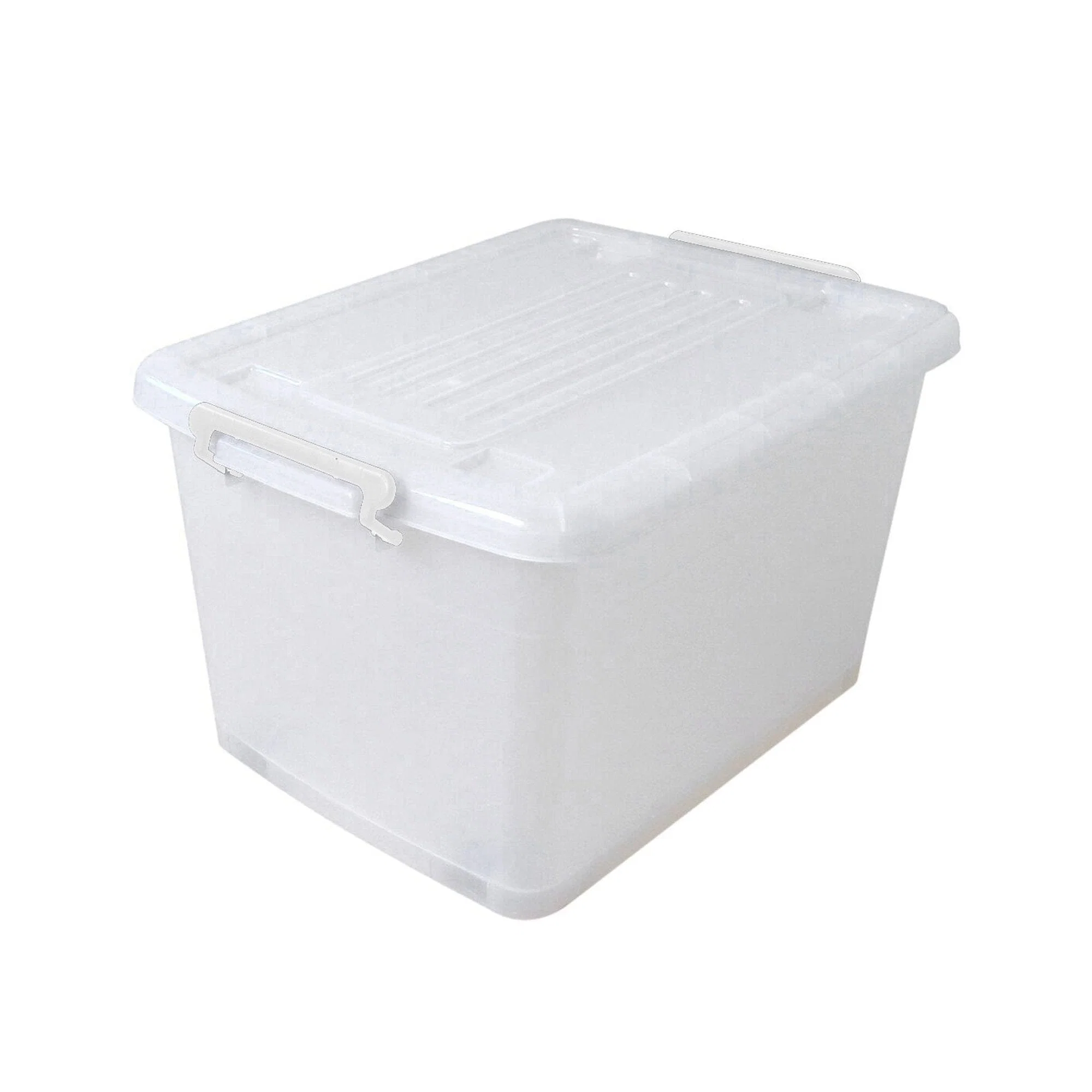 Premium Material Clear Storage box with Lid and Castors in-store pickup only -55 L Powerful