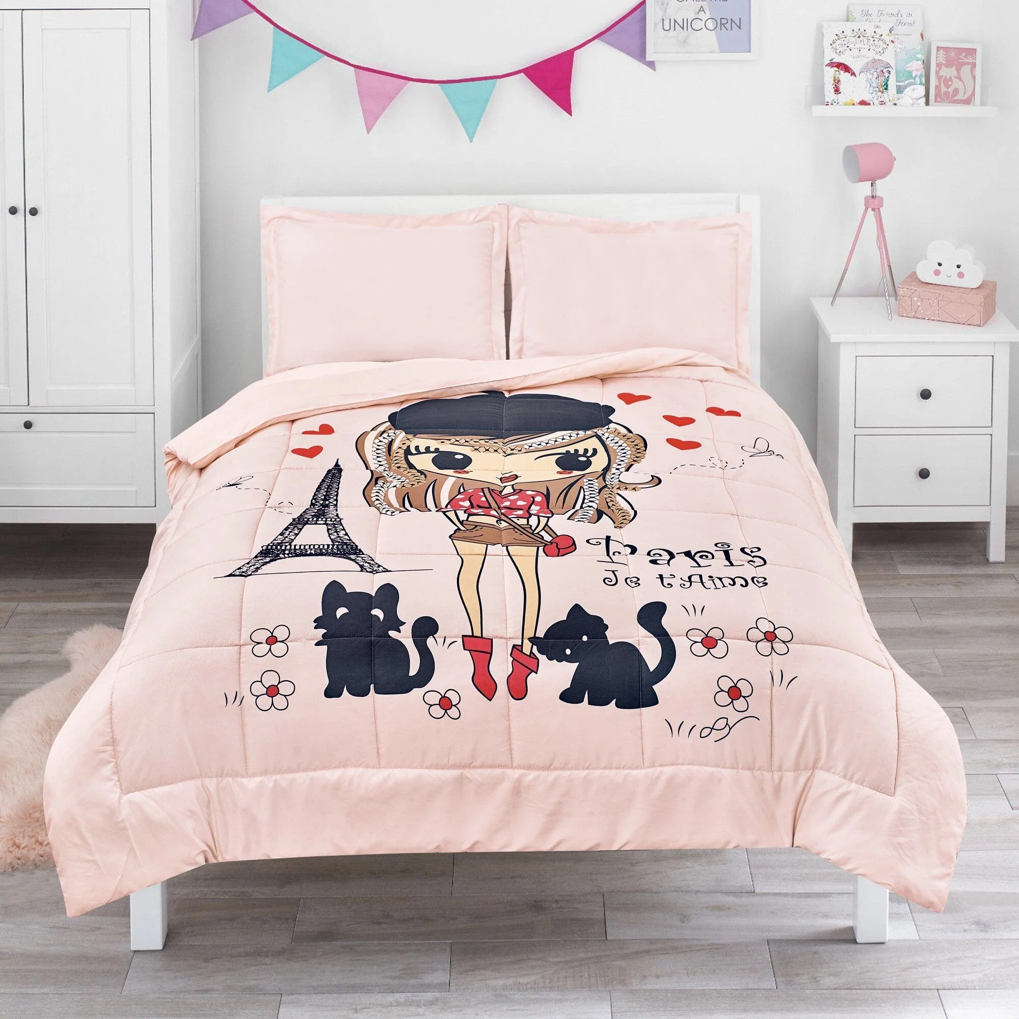 Durable Emma in Paris - 3 Piece Comforter Set Environmentally Friendly