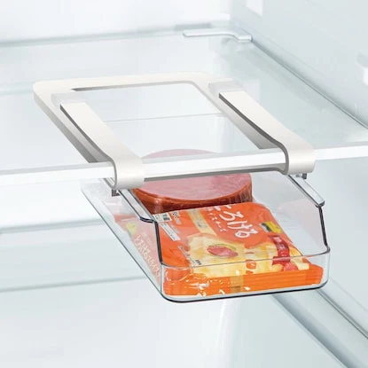 Convenient STORAGE UNDER THE REFRIGERATOR SHELF N BLANC S Optimized