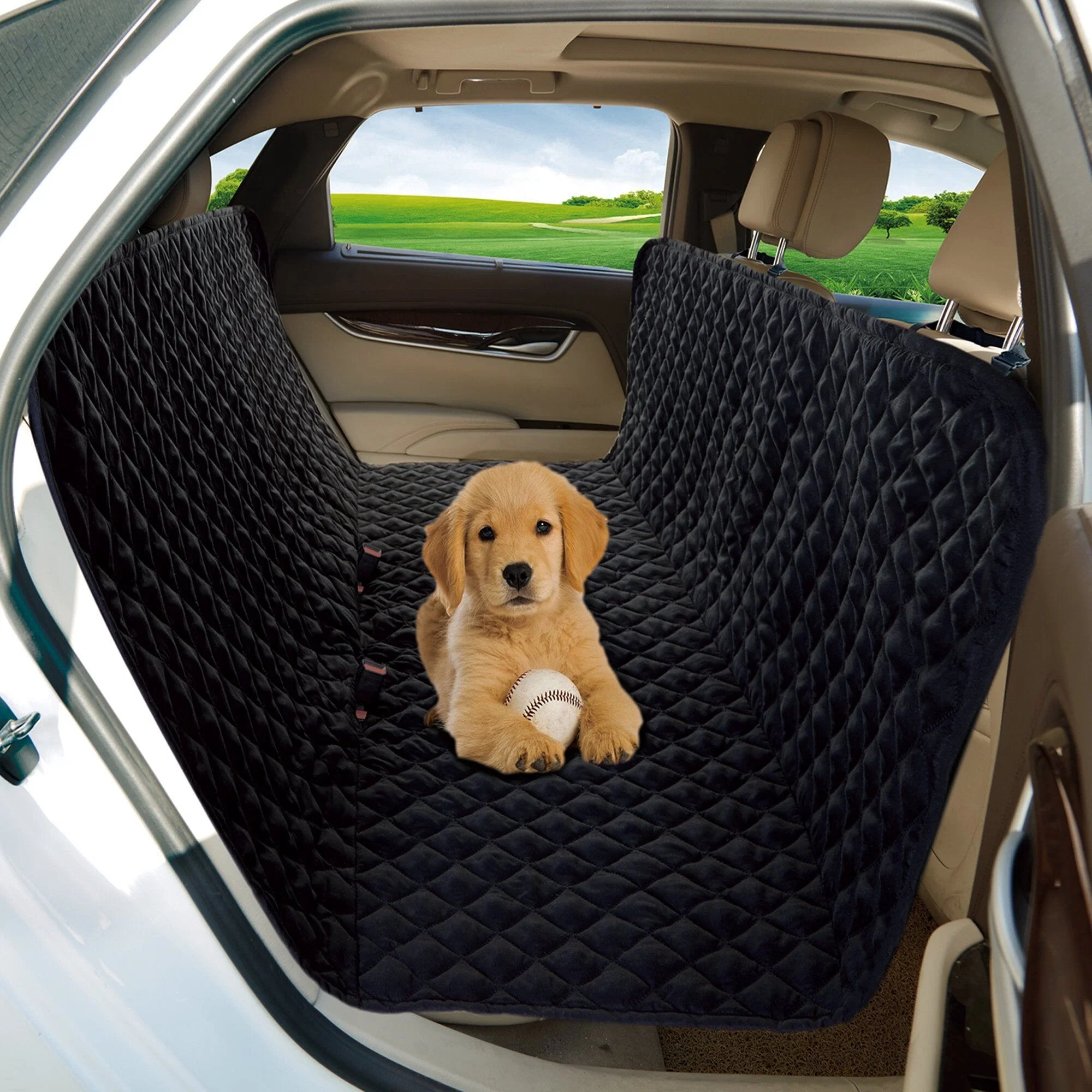 Natural Pet Car Seat Protector - Black Traditional