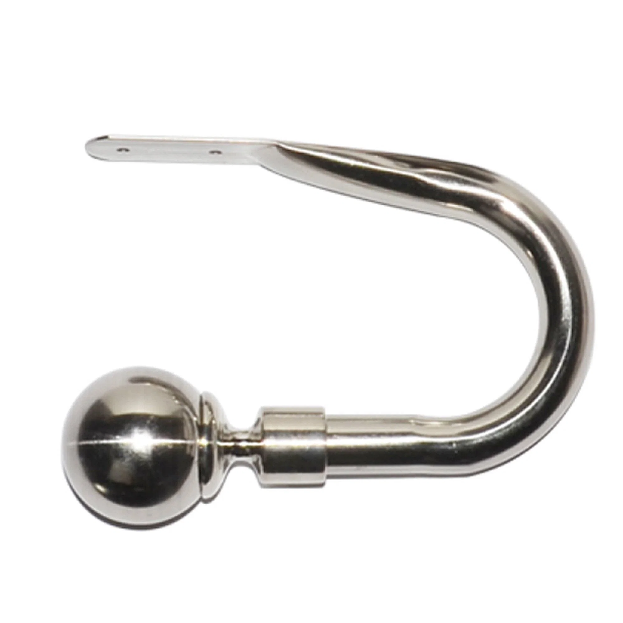 Premium Material Bronn - Sphere Curtain Holdbacks Silver Set of 2 Pure
