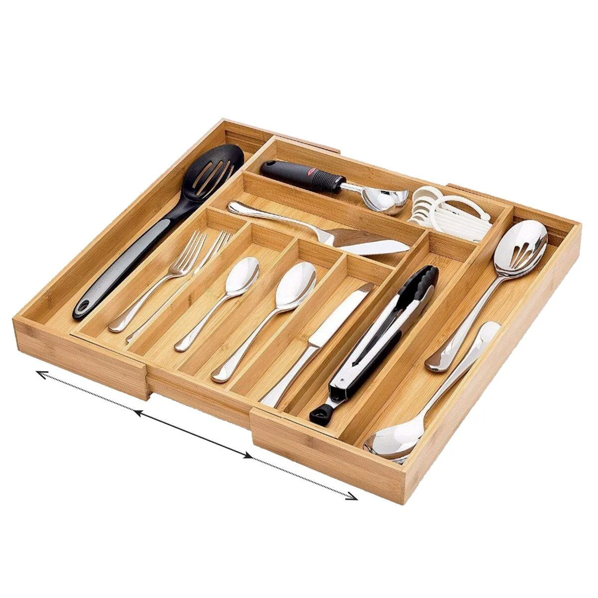 Quality Bamboo Expandable Drawer Organizer Relaxed