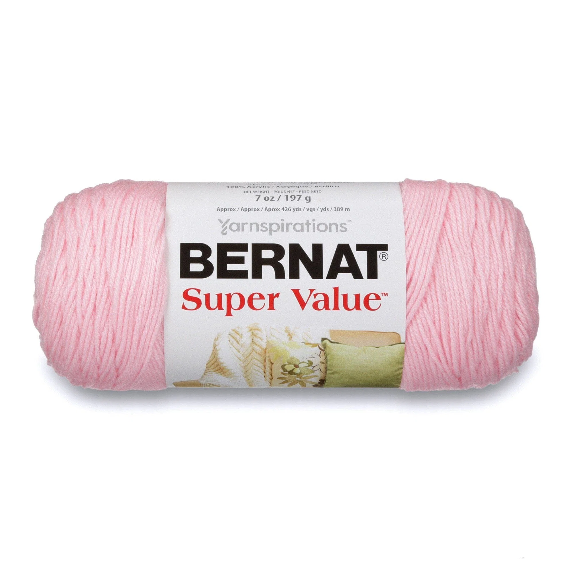 Classic Bernat Super Value 3-197G Baby Pink Fine Crafted
