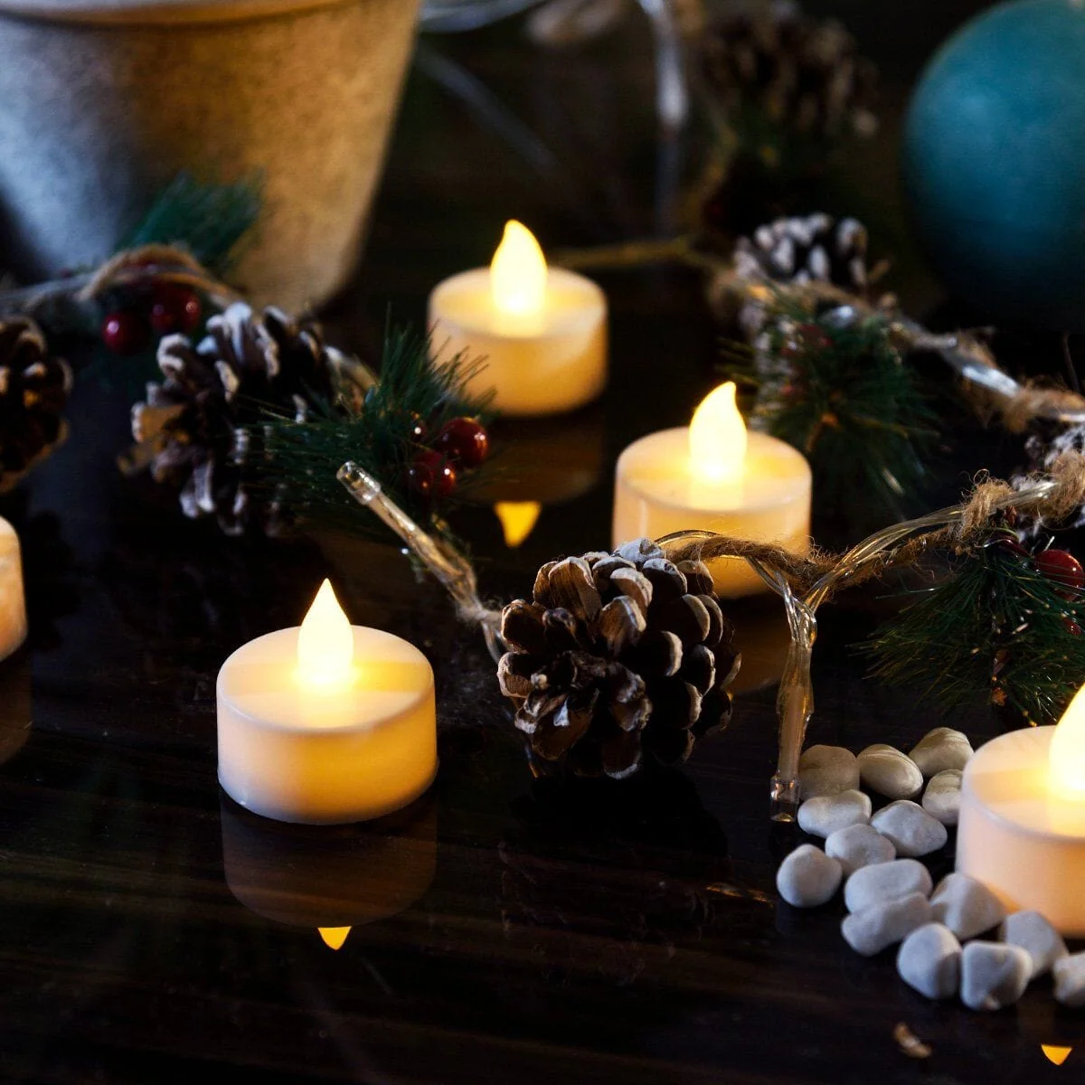 Original Xmas Flameless LED Tea Light Set 6-Piece Elite