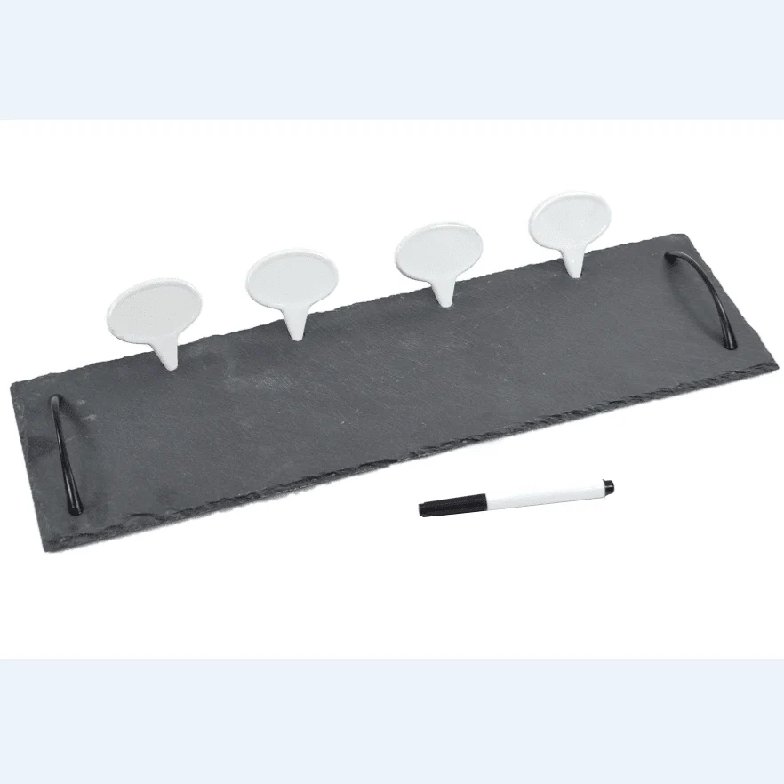 Reliable Slate Rect Cheese Set 6pcs With Labels Original