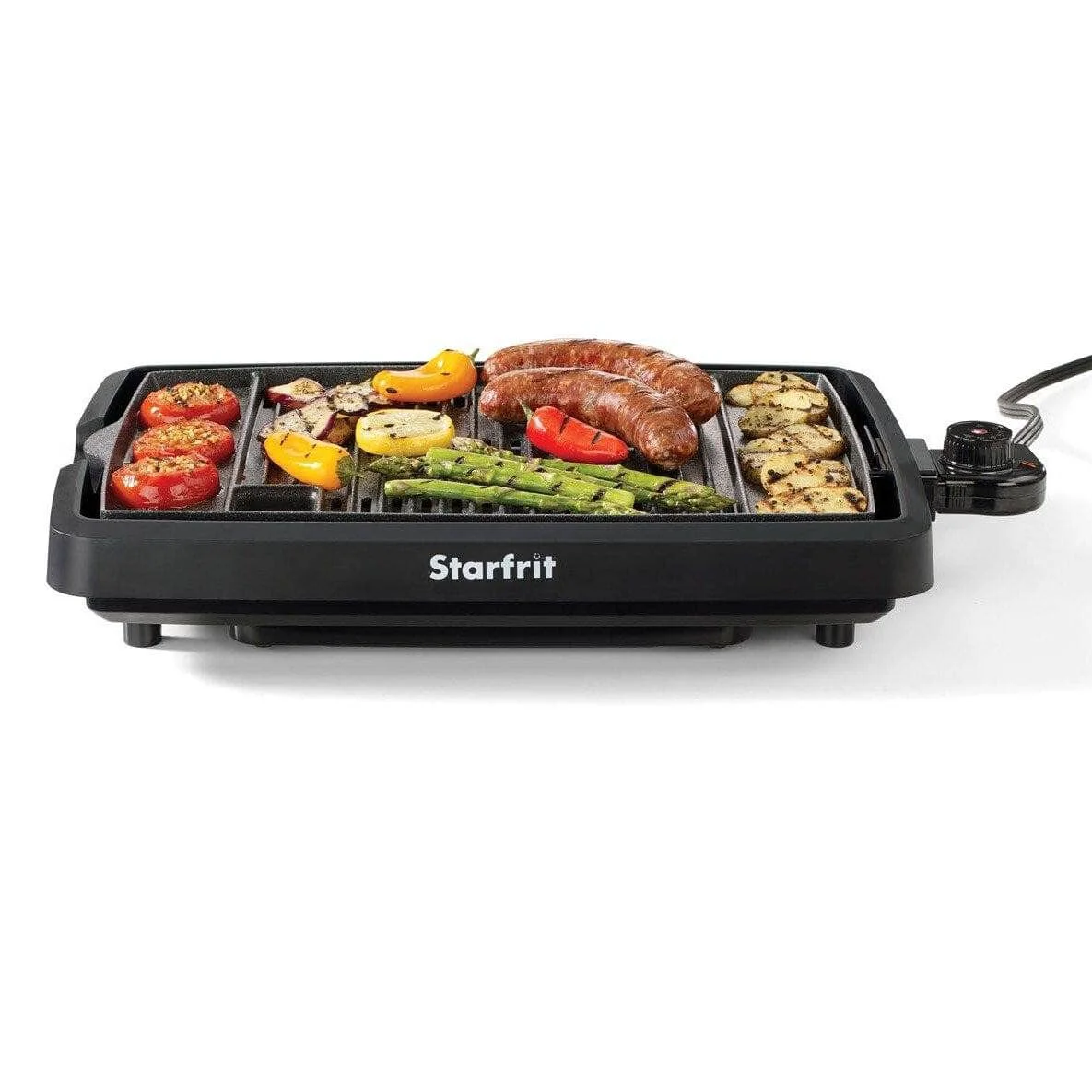 Optimized Starfrit® The Rock - Indoor Smokeless Electric BBQ Grill Clean