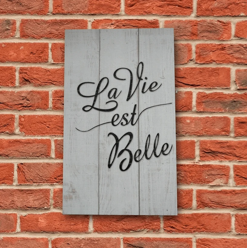 Efficient La Vie est Belle Wall Art Proven