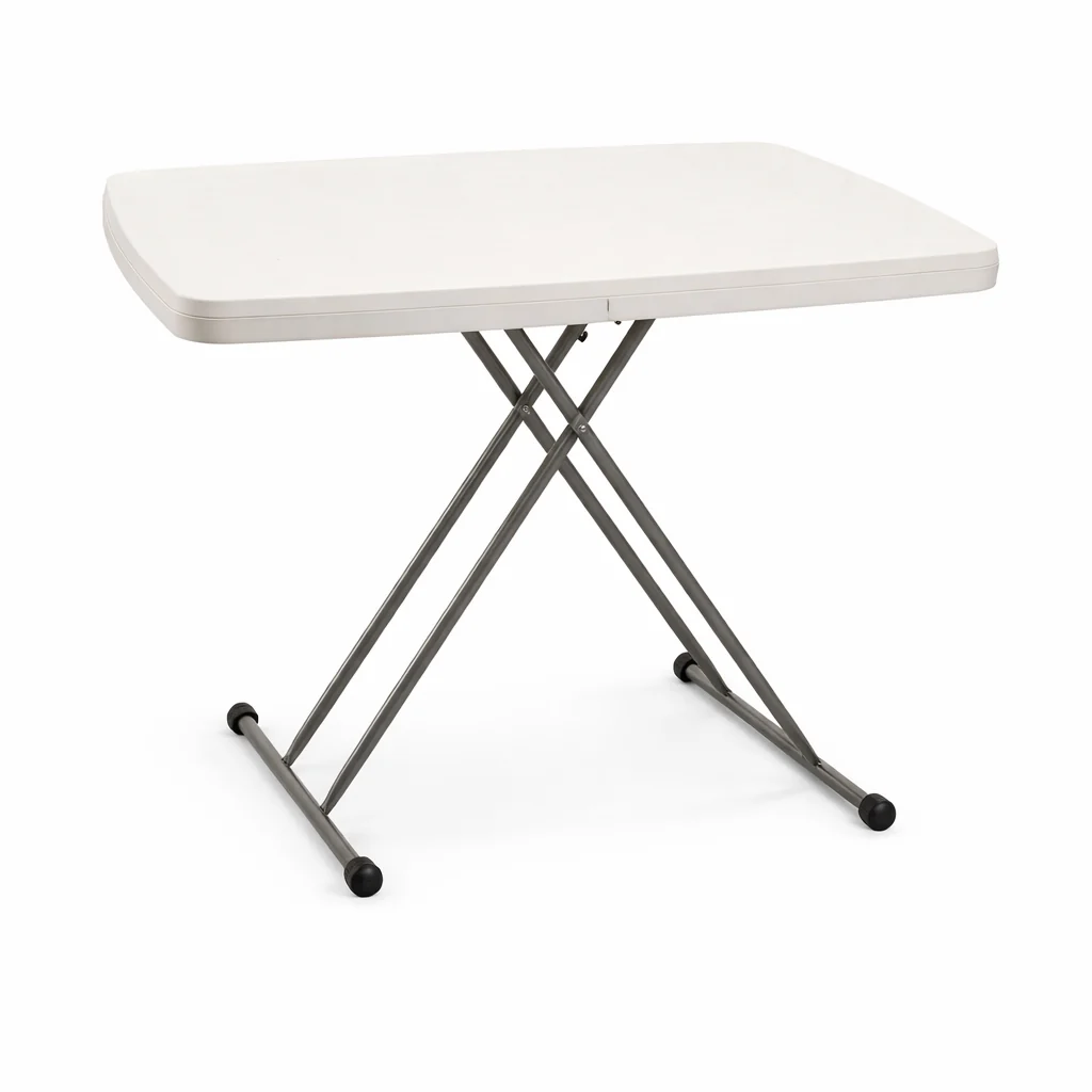 Official Height Adjustable Folding Table – Portable Compact Utility Table Fine