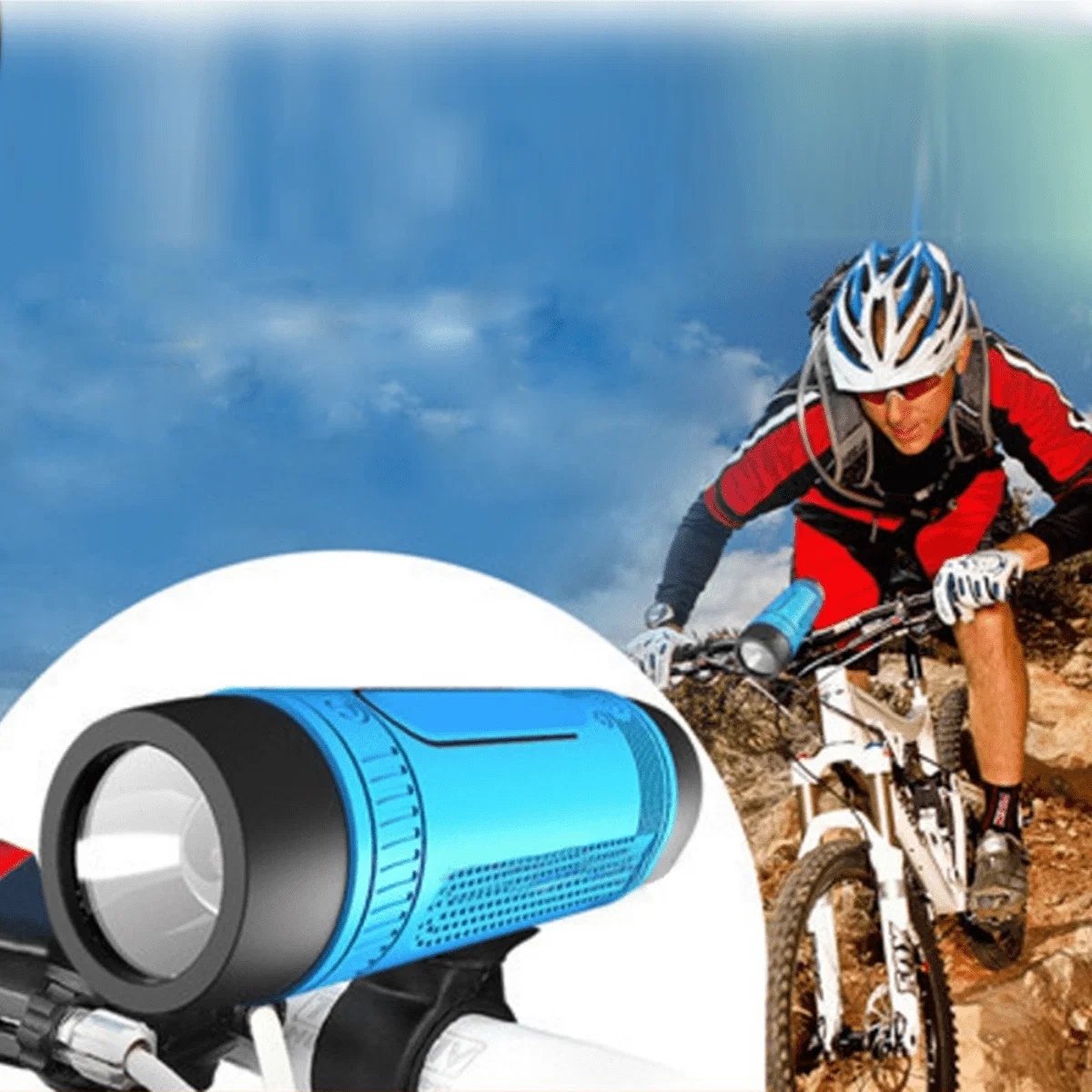 Minimalist Silicon Bluetooth Speaker With Light For Bike Innovative