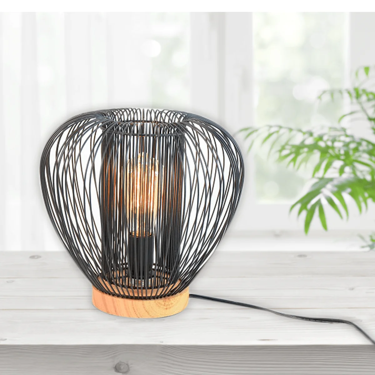 Exclusive Lamp Curved Wire With Bulb Consistent