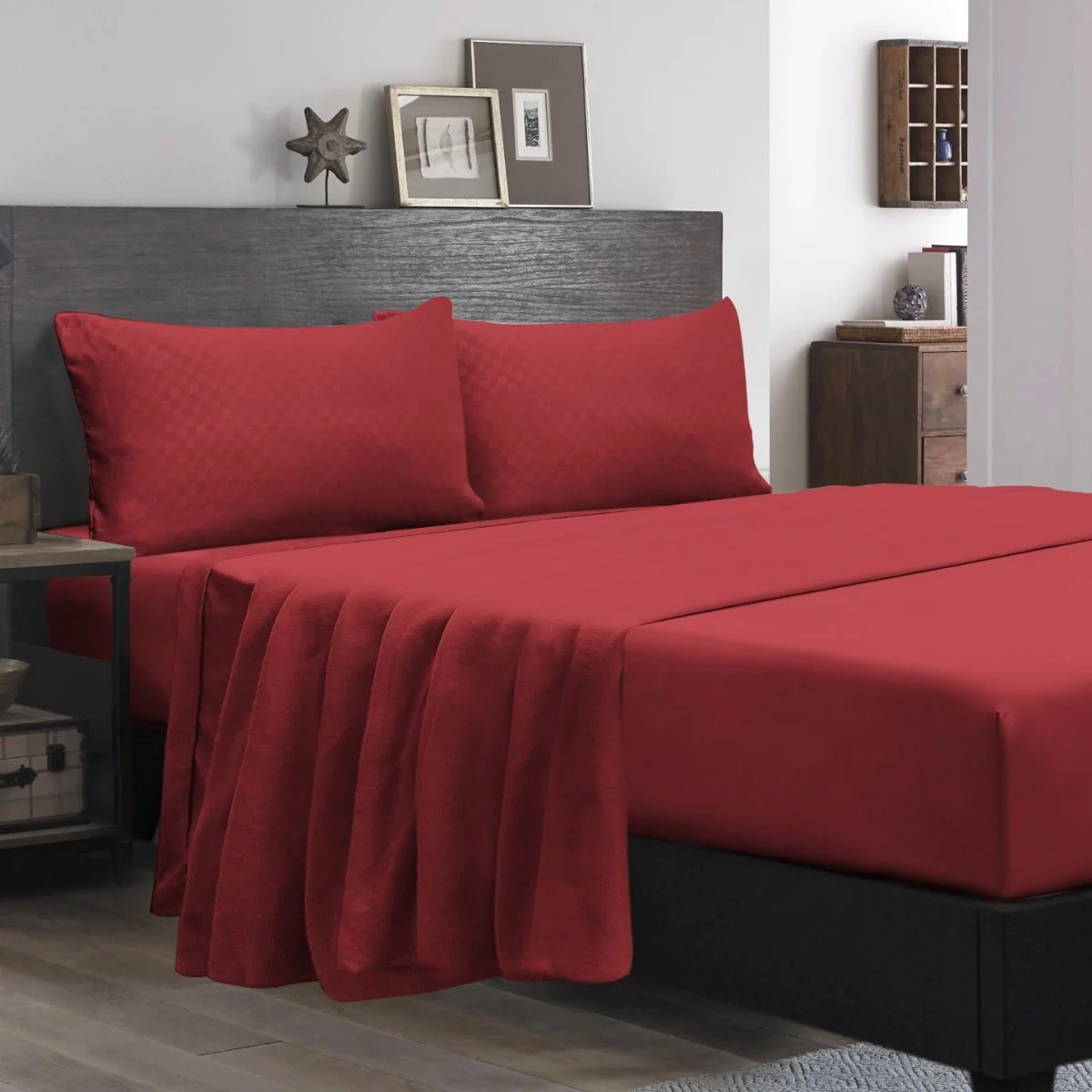 Selected Comfort Sheet Set Asst Bordure Dobby Luxury