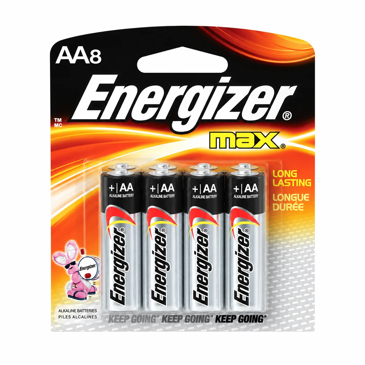 Pure Energizer Alkaline AA Batteries – 8 Pack Elegant