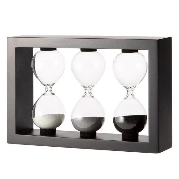 Stylish TABLE TOP DECOR SAND TIMER 3.4.5MIN W20D5H13 Enhanced
