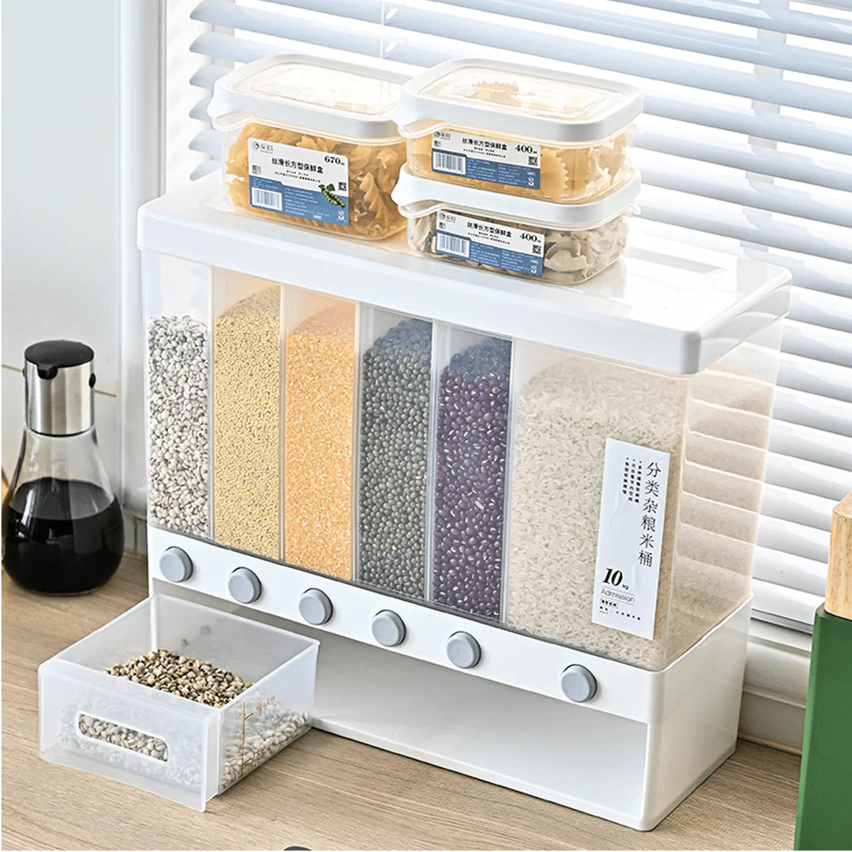 Reusable Coarse Grain Rice Barrel Organizer Versatile