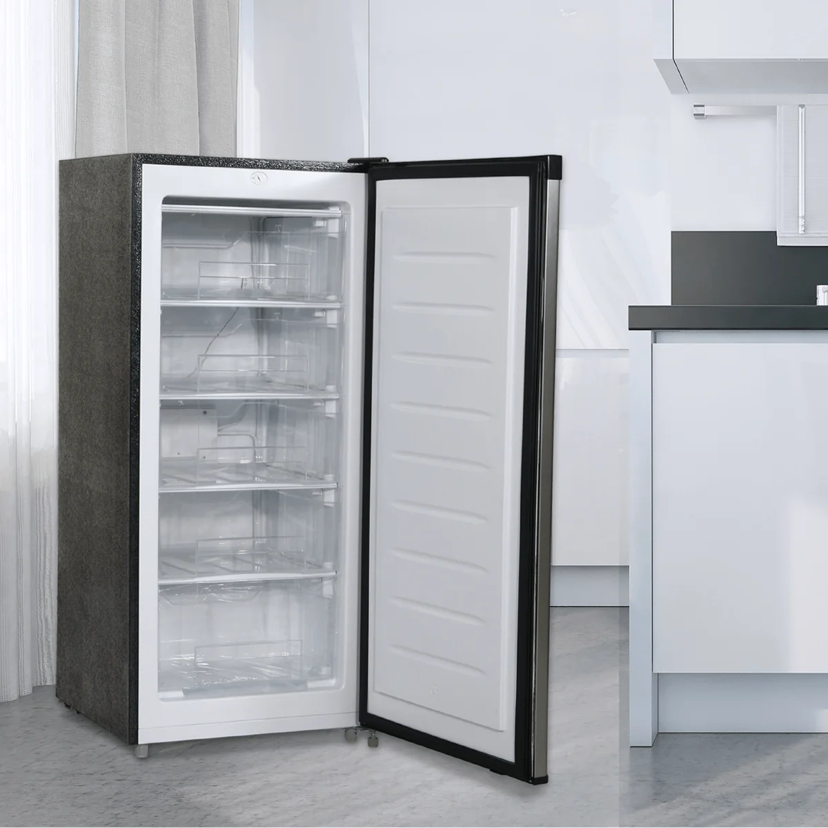 Top-Quality MASSIMO - zer Upright 5.2 Cubic Ft Black Stainless Steel High-End