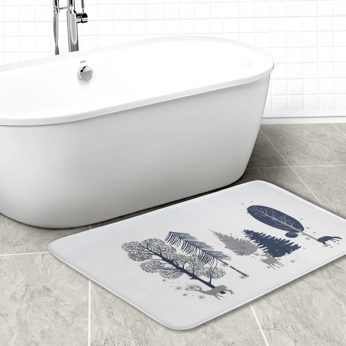 Fast Woodland Memory Foam Bath Mat 20x30 Verified