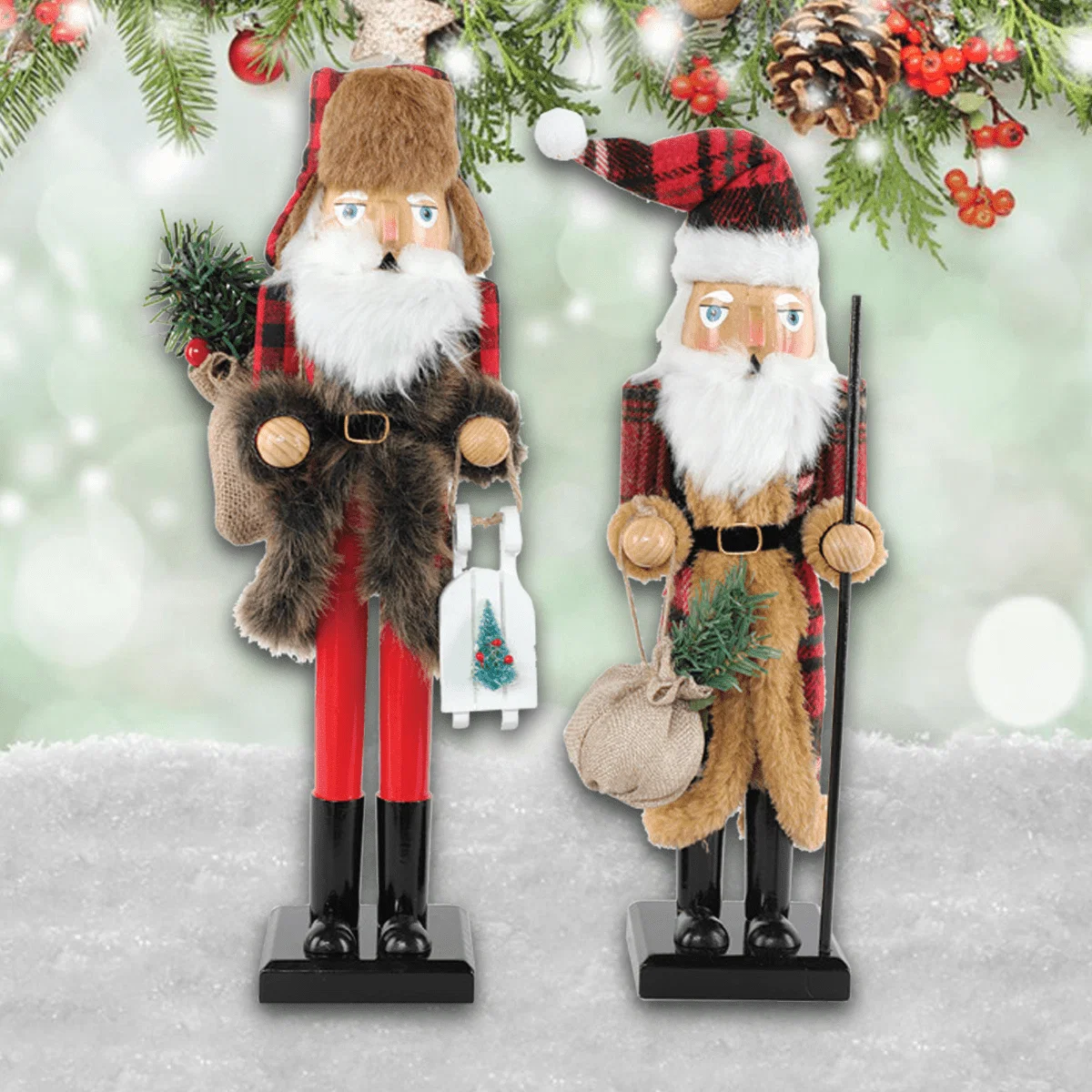 Optimized 1- 15in Wooden Nutcracker On Base Smooth