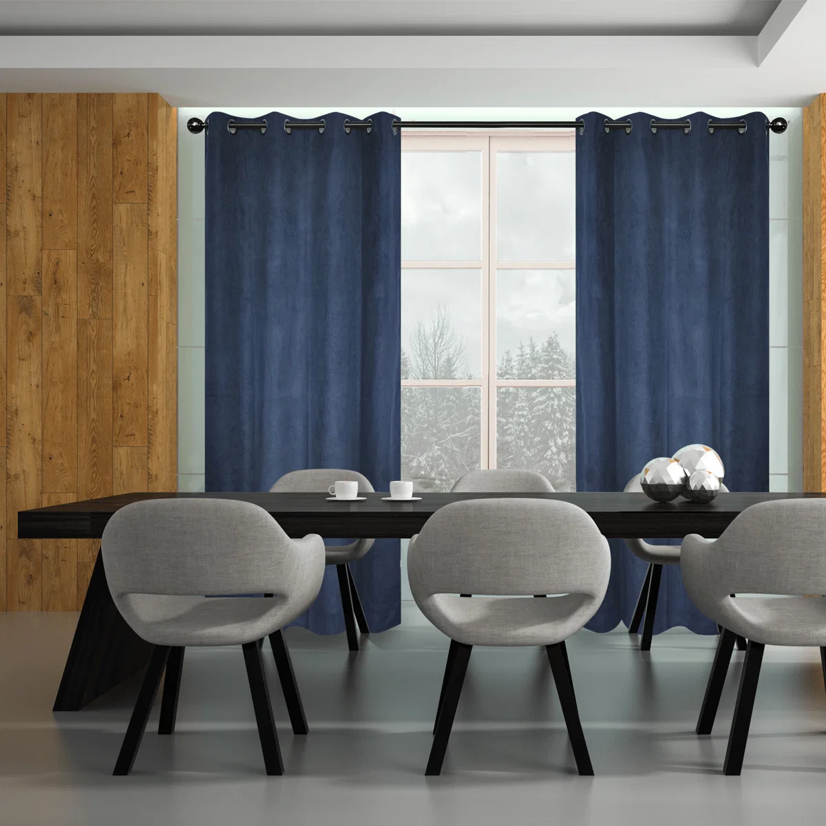 Unique Madison -2pk Microsuede Grommet Panel High-End