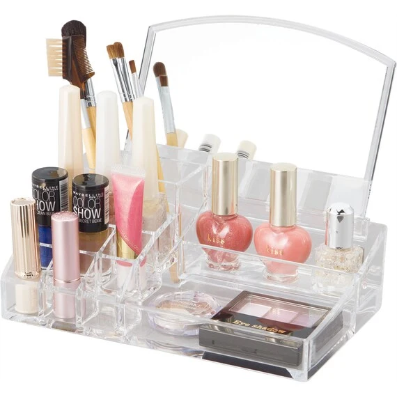 Efficient ACRYLIC COSMETIC CASE W MIRROR LUCENT L W21.4D18.5H17 Advanced