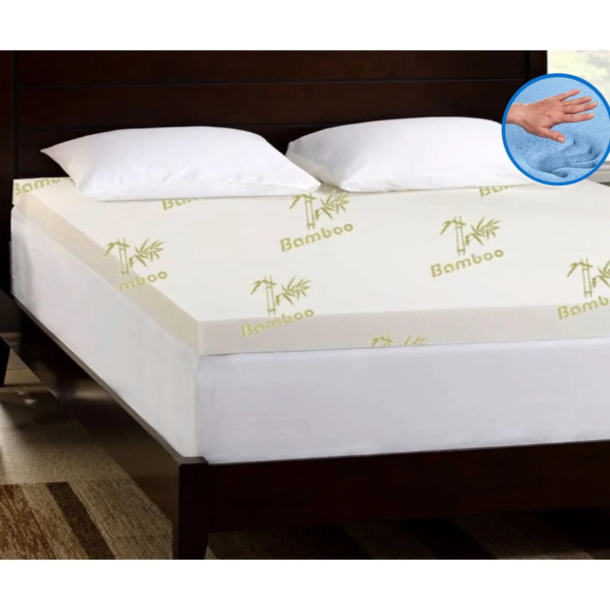 Pure Mattress Topper Bamboo Cover Gel Mempry Foam Official